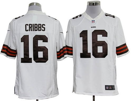 2012 NEW nfl cleveland browns 16 joshua cribbs white jerseys (game)