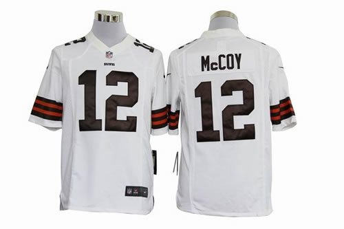 2012 NEW nfl cleveland browns 12 colt mccoy white jerseys (game)