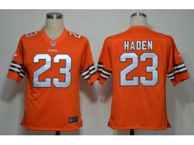 2012 NEW nfl cleveland browns 23 joe haden orange jerseys (game)