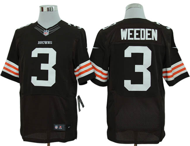 2012 NEW nfl cleveland browns 3 brandon weeden elite brown jerseys