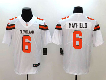 Nike Browns 6 Baker Mayfield White Vapor Untouchable Limited Jersey