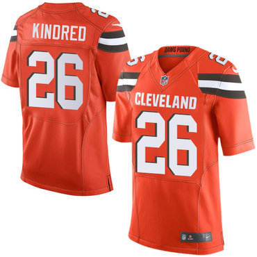 Nike Browns #26 Derrick Kindred Orange Alternate Men's Stitched NFL New Elite Jersey