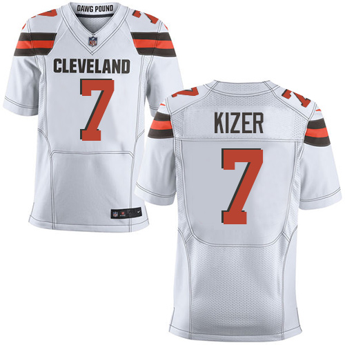 Nike Browns #7 DeShone Kizer White Men's Stitched NFL New Elite Jersey