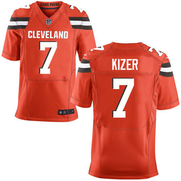 Nike Browns #7 DeShone Kizer Orange Alternate Men's Stitched NFL New Elite Jersey