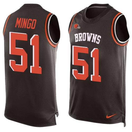 Nike Browns #51 Barkevious Mingo Brown Team Color Men's Stitched NFL Limited Tank Top Jersey