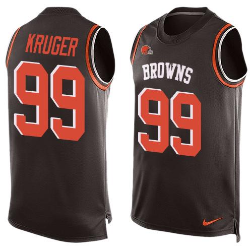 Nike Browns #99 Paul Kruger Brown Team Color Men's Stitched NFL Limited Tank Top Jersey