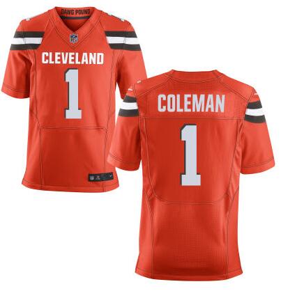 Cleveland Browns #1 Corey Coleman Nike Orange Elite 2016 Draft Pick Jersey