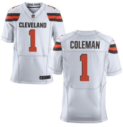 Cleveland Browns #1 Corey Coleman Nike White Elite 2016 Draft Pick Jersey