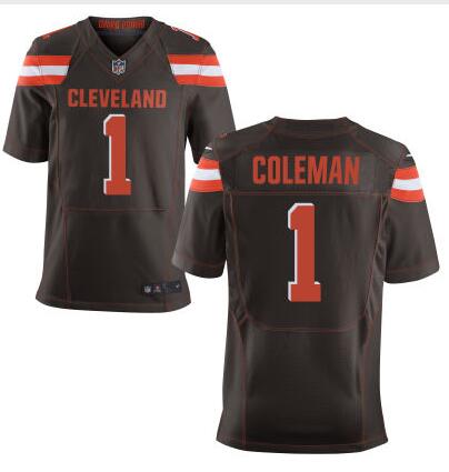 Cleveland Browns #1 Corey Coleman Nike Brown Elite 2016 Draft Pick Jersey