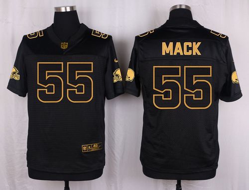 Nike Browns #55 Alex Mack Black Men's Stitched NFL Elite Pro Line Gold Collection Jersey