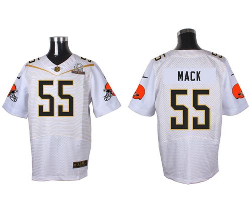 Nike Browns #55 Alex Mack White 2016 Pro Bowl Men's Stitched NFL Elite Jersey