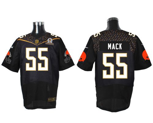 Nike Browns #55 Alex Mack Black 2016 Pro Bowl Men's Stitched NFL Elite Jersey