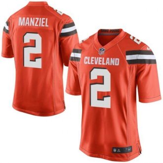 Nike Cleveland Browns #2 Johnny Manziel Orange Alternate Men's Stitched NFL New Elite jersey