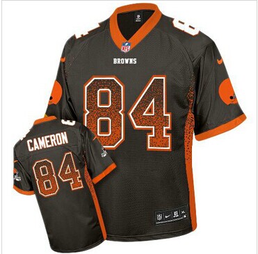 NEW Cleveland Browns #84 Jordan Cameron Brown Team Color NFL Elite Drift Fashion Jersey