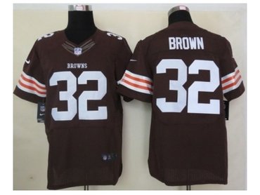 NEW NFL Cleveland Browns 32 Brown Brown jerseys (Elite)