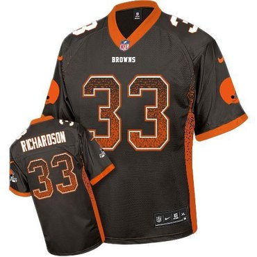 NEW Cleveland Browns #33 Trent Richardson Brown Stitched NFL Elite Drift Fashion Jerseys