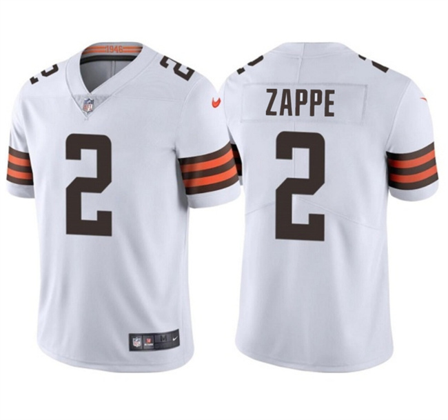 Men's Cleveland Browns #2 Bailey Zappe White Vapor Limited Stitched Football Jersey