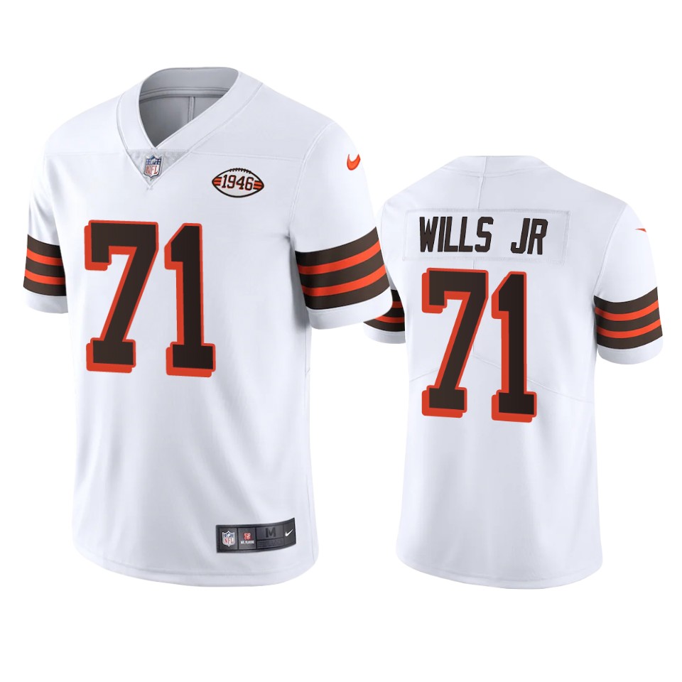 Cleveland Browns #71 Jedrick Wills Jr. Nike 1946 Collection Alternate Vapor Limited NFL Jersey - White