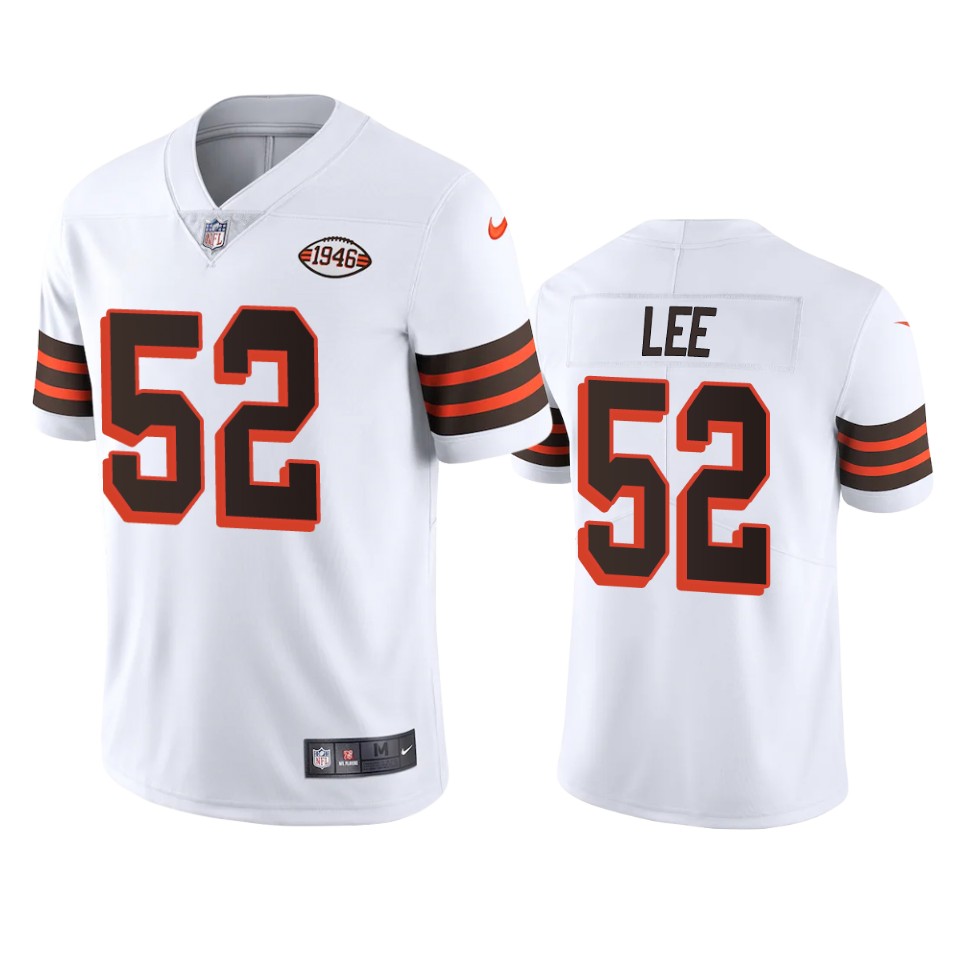 Cleveland Browns #52 Elijah Lee Nike 1946 Collection Alternate Vapor Limited NFL Jersey - White