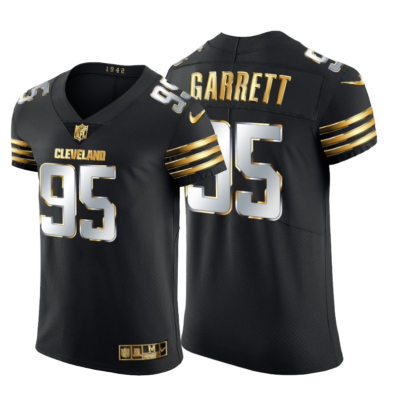 Cleveland Browns #95 Myles Garrett Men's Nike Black Edition Vapor Untouchable Elite NFL Jersey