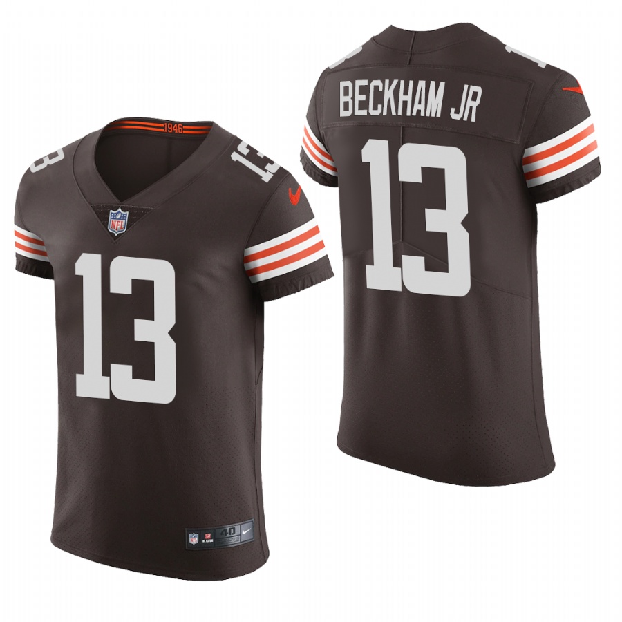 Cleveland Browns #13 Odell Beckham Jr. Nike Men's Brwon Team Color Men's Stitched NFL 2020 Vapor Untouchable Elite Jersey