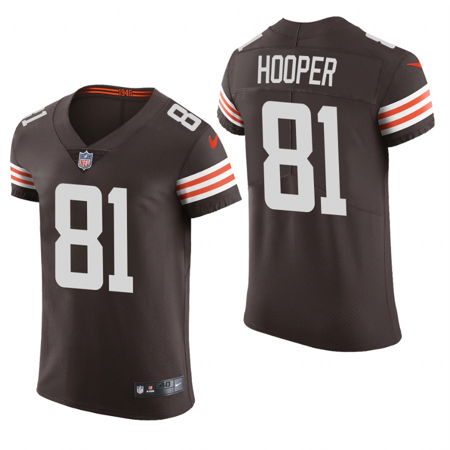 Cleveland Browns #81 Austin Hooper Nike Men's Brwon Team Color Men's Stitched NFL 2020 Vapor Untouchable Elite Jersey