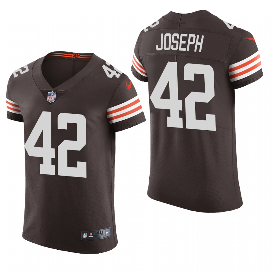 Cleveland Browns #42 Karl Joseph Nike Men's Brwon Team Color Men's Stitched NFL 2020 Vapor Untouchable Elite Jersey