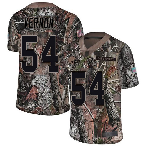 Browns #54 Olivier Vernon Camo Men's Stitched Football Limited Rush Realtree Jersey