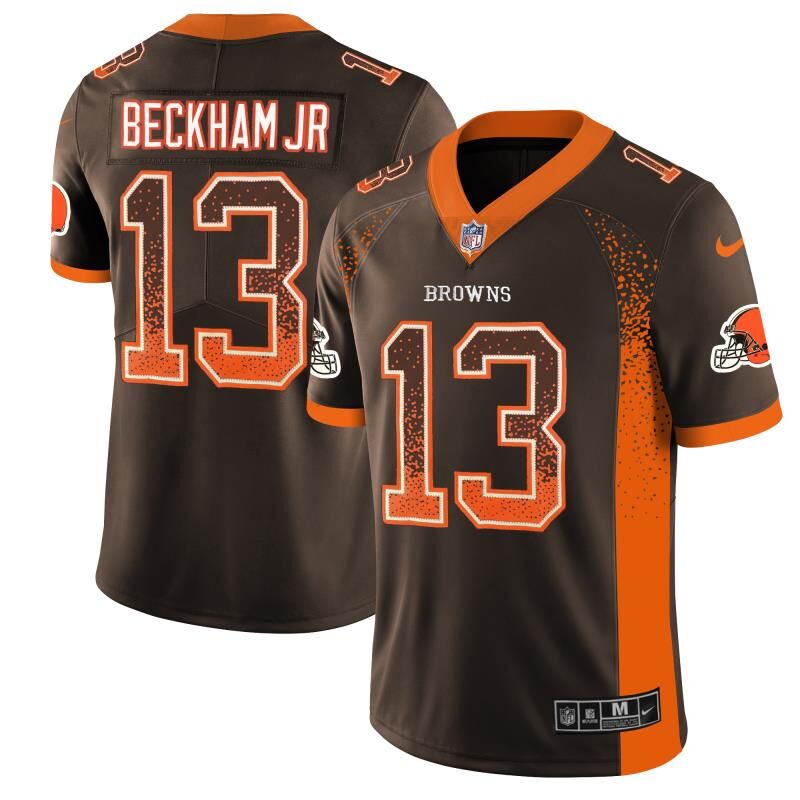 Nike Browns 13 Odell Beckham Jr Brown Drift Fashion Limited Jersey