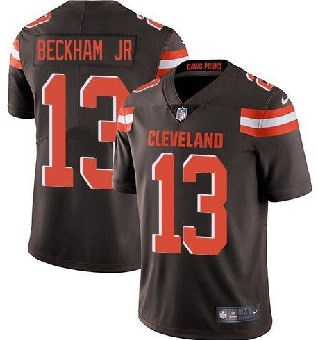 Men's Cleveland Browns #13 Odell Beckham Jr Brown Vapor Limited Jersey