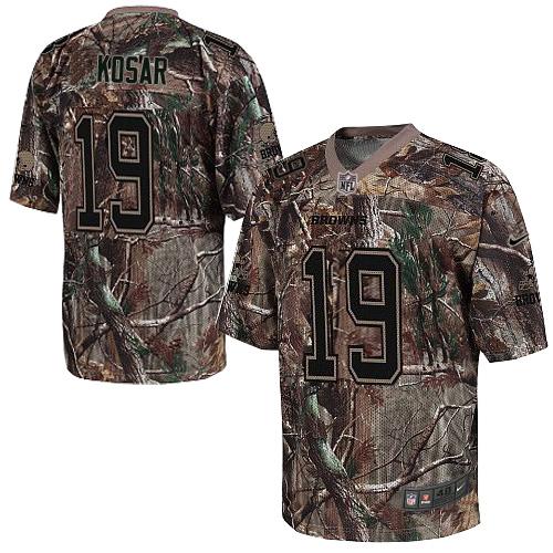 Nike Browns #19 Bernie Kosar Camo Men's Stitched NFL Realtree Elite Jersey