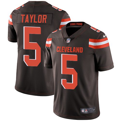 Nike Browns 5 Tyrod Taylor Brown Vapor Untouchable Limited Jersey