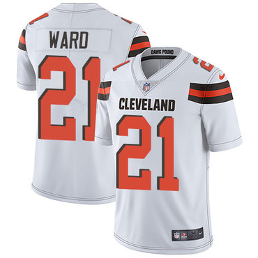 Nike Browns #21 Denzel Ward White Men's Stitched NFL Vapor Untouchable Limited Jersey