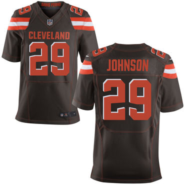 Nike Browns 29 Duke Johnson Brown Elite Jersey