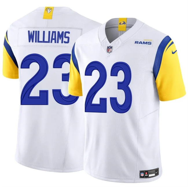 Men's Los Angeles Rams #23 Kyren Williams White 2024 Vapor Untouchable Stitched Football Jersey