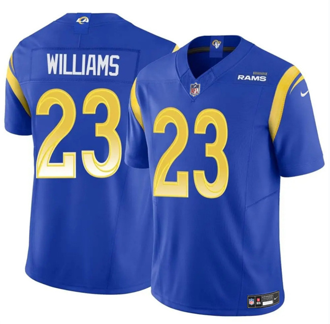 Men's Los Angeles Rams #23 Kyren Williams Blue 2024 Vapor Untouchable Stitched Football Jersey