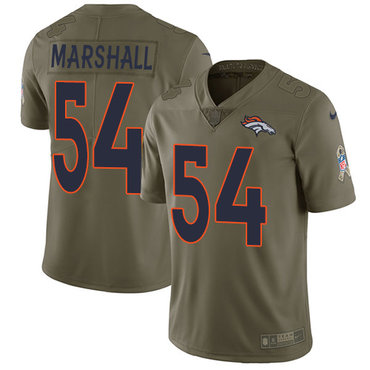 Nike Broncos 54 Brandon Marshall Olive Salute To Service Limited Jersey