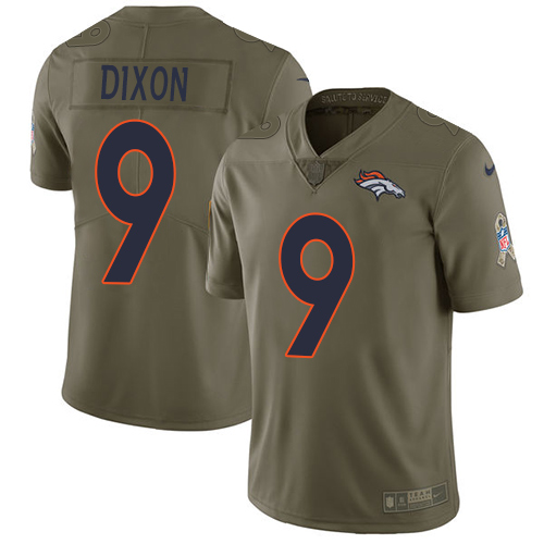 Nike Broncos 9 Riley Dixon Olive Salute To Service Limited Jersey