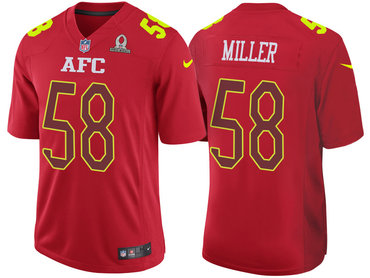 2017 Pro Bowl AFC Denver Broncos 58 Von Miller Red Game Jersey