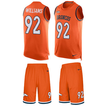 Nike Broncos #92 Sylvester Williams Orange Team Color Men's Stitched NFL Limited Tank Top Suit Jersey