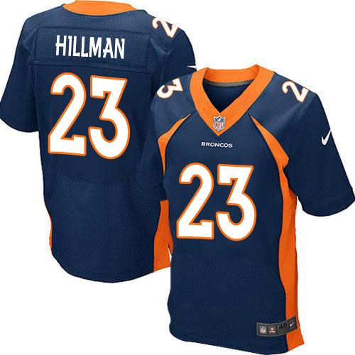 Nike Broncos #23 Ronnie Hillman Navy Blue Alternate Men's Stitched NFL New Elite Jersey