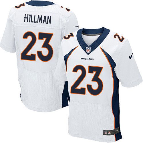 Nike Broncos #23 Ronnie Hillman White Men's Stitched NFL New Elite Jersey