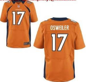 Nike Denver Broncos #17 Brock Osweiler Orange Men's Stitched NFL New Elite Jersey