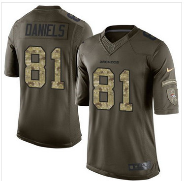 Nike Denver Broncos #81 Owen Daniels Green Men's Stitched NFL Limited Salute To Service Jersey