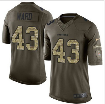 Nike Denver Broncos #43 T.J. Ward Green Men's Stitched NFL Limited Salute To Service Jersey