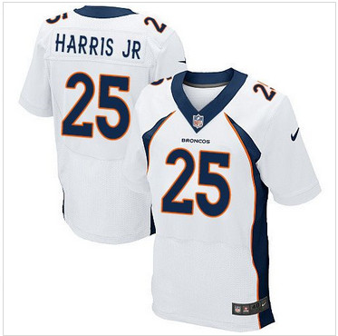 Nike Denver Broncos #25 Chris Harris Jr White Men's Stitched NFL New Elite Jersey