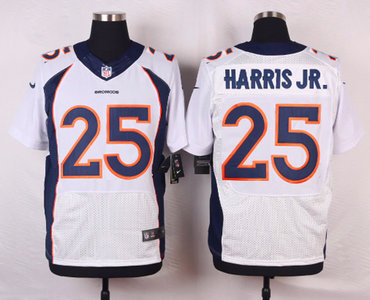 New Denver Broncos Men's Stitched #25 Chris Harris Jr White NFL New Elite Jersey