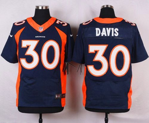 NEW Denver Broncos #30 Terrell Davis Navy Blue Alternate Men's Stitched NFL New Elite jersey