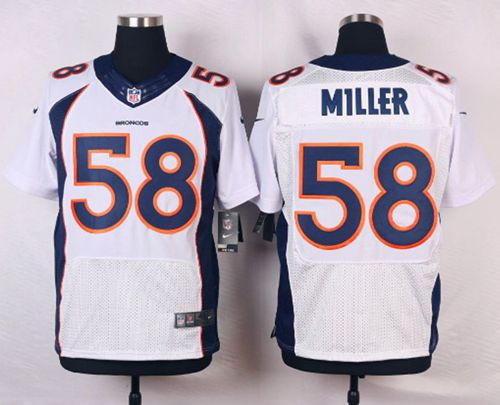 NEW Denver Broncos #58 Von Miller White Men's Stitched NFL New Elite Jersey