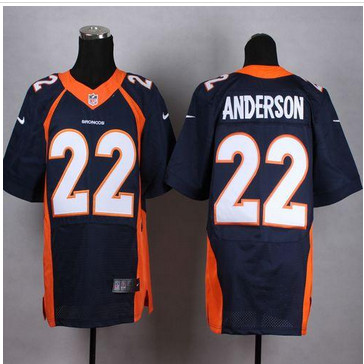 NEW Denver Broncos #22 C.J. Anderson Navy Blue Alternate Men's Stitched NFL New Elite Jersey Jersey